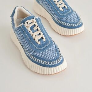 Dolce Vita Blue and White Platform Sneakers